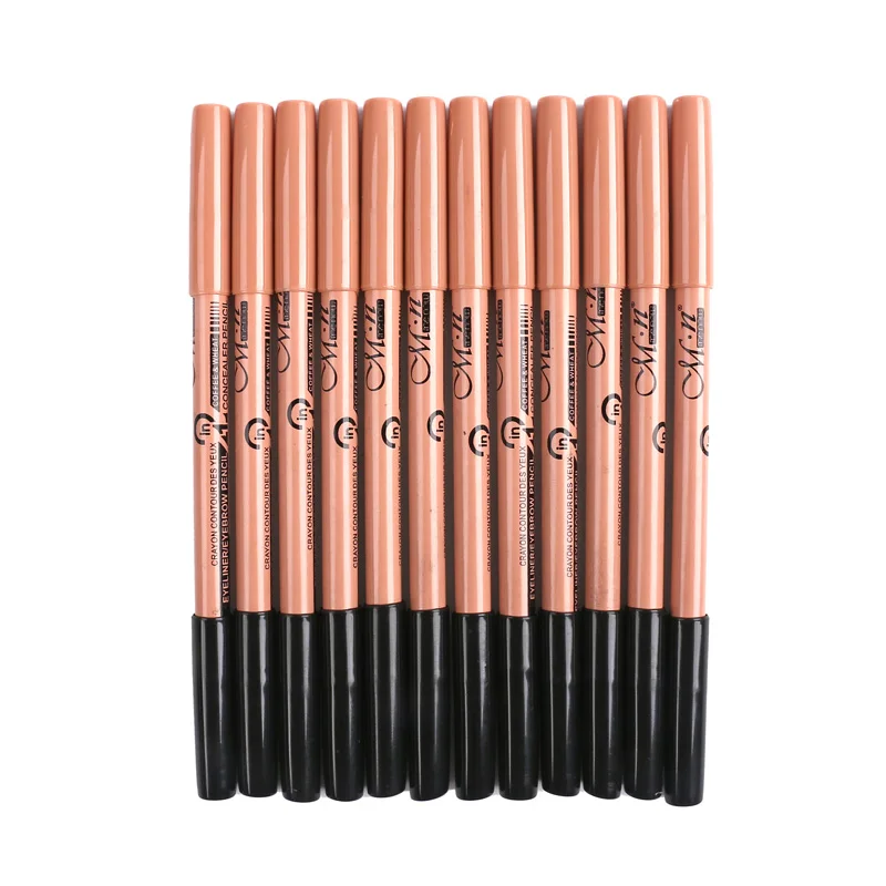 1Set M.n Menow Concealer+eyebrow Pencil 2 in 1 Makeup Two head Pencils