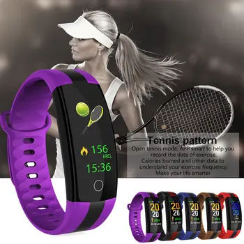 

Timethinker QS01 Smart Bracelet Color Screen Blood Pressure Fitness Tracker Heart Rate Monitor Smart Band Sport for Android IOS