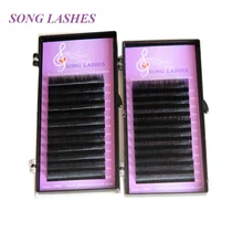 SONG LASHES False Eyelash Extensions Soft Thin Tip Flat Roots D 0.07 thickness SONG LASHES False Eyelash Extensions Soft Thin Tip Flat Roots D 0.07 thickness