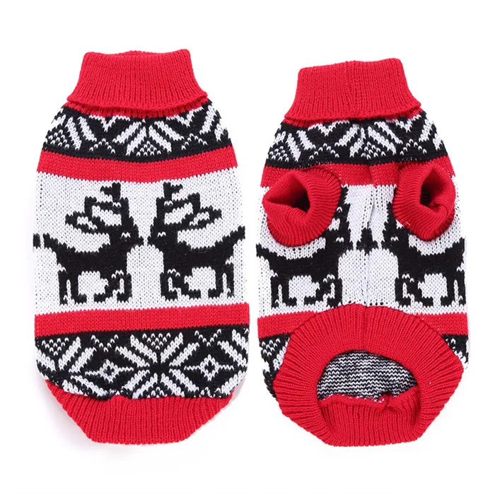 Славный KEK Pet свитера Рождественский праздник оленеводов уродливых свитеров для маленьких собак кошки свитера теплые зимние мягкий трикотаж одежда - Цвет: as picture