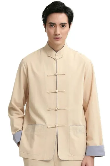 Shanghai Story chinese traditional men clothing oriental mens clothing tangzhuang tai chi shirt Kungfu Top For Man