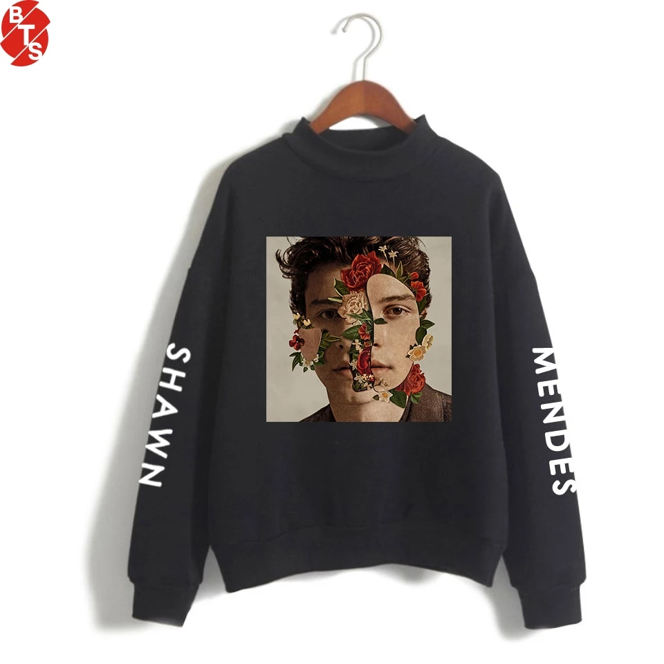 

SHAWN MENDES Printed Sweatshirts Women/Men Long Sleeve Turtleneck Fashion Sweatshirts 2018 Casual Hot Sale Trendy Clothes