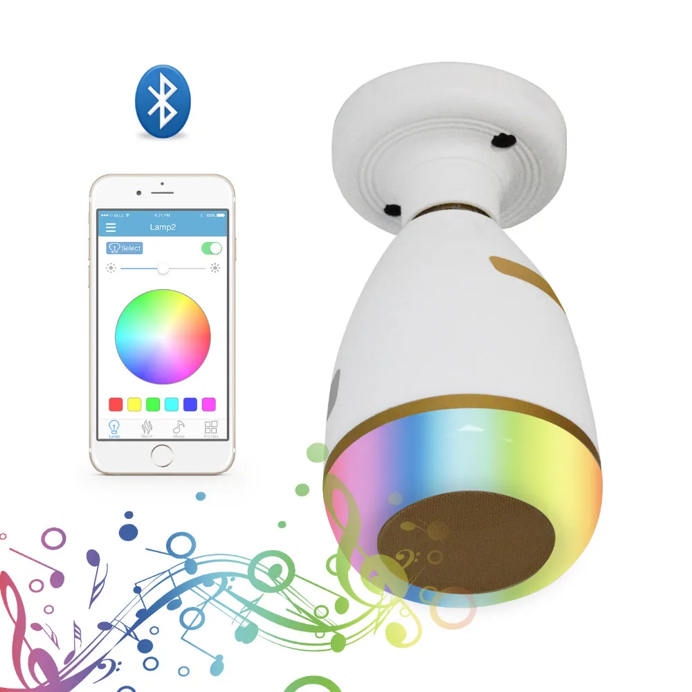 

Bluetooth Speaker Bulb Disco Music Party Light Bulb Android and IOS Free App Wireless Bluetooth Control