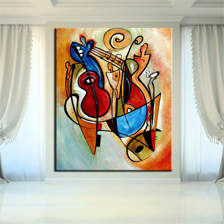 

NO FRAME Printed GITA CUBIC ABSTRACT Oil Painting Canvas Prints Wall Painting For Living Room Decorations wall picture art