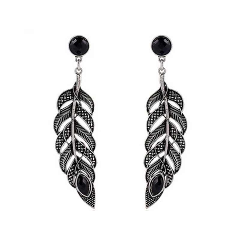 Silver Resin Of alloy Long Earring For Women Girls Cute Funny Feather Earrings Fashion Jewelry Wholesale Prices