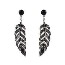 Silver Resin Of alloy Long Earring For Women Girls Cute Funny Feather Earrings Fashion Jewelry Wholesale Prices
