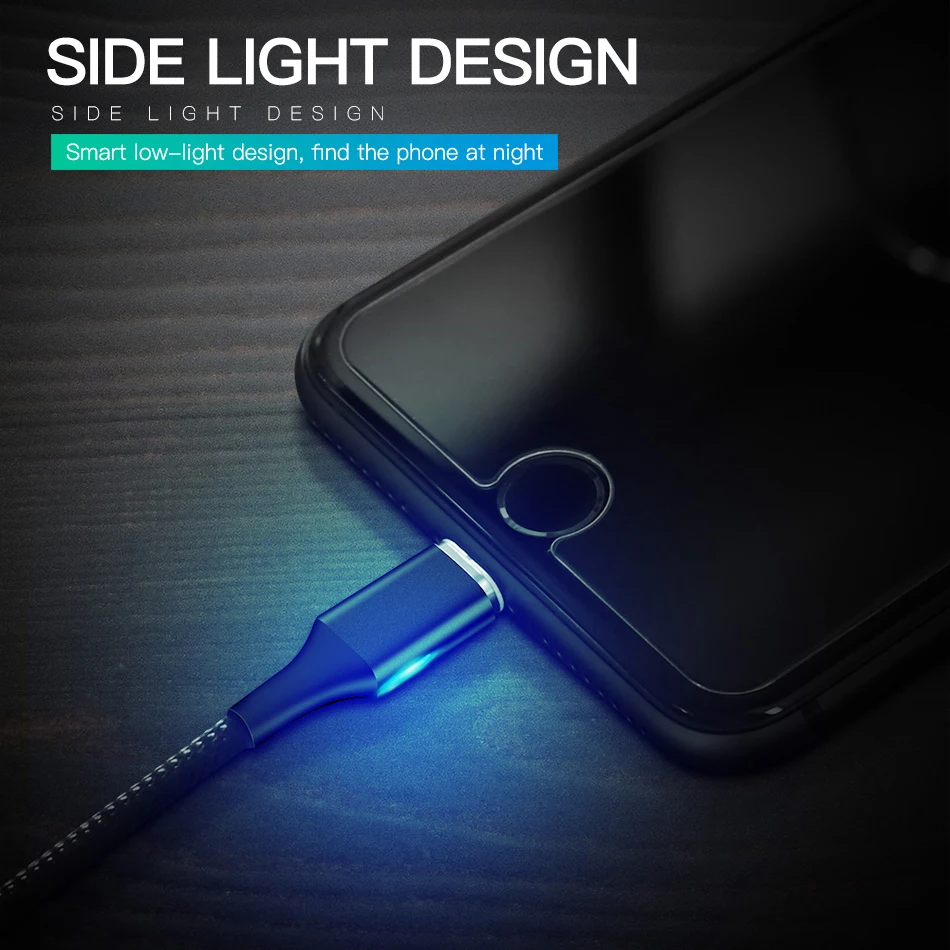 Магнитный кабель 3A Micro USB Type C для быстрой зарядки и передачи данных iPhone SAMSUNG S10 + S9