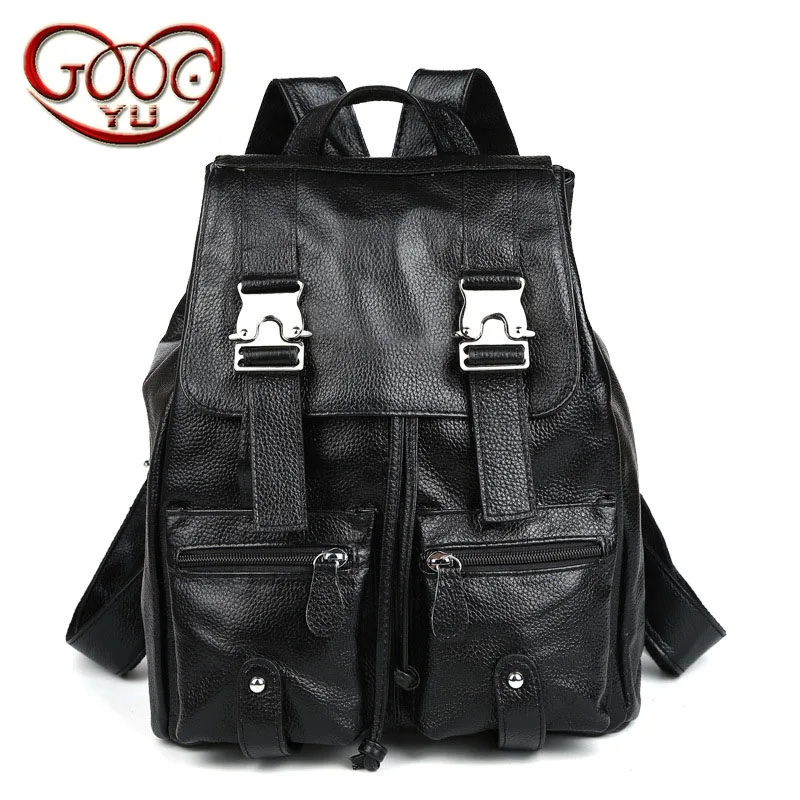 

Korean fashion college wind ladies leather backpack vertical section three-dimensional leisure travel backpack