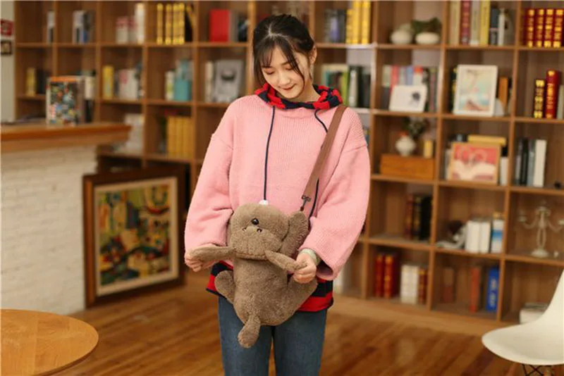 Cute Dog Crossbody Bag Shoulder Bag for Phone Anime Yuri on Ice Soft Lovely Victor's Pet Poodle Dog Plush Doll Toys Cosplay Gift (2)