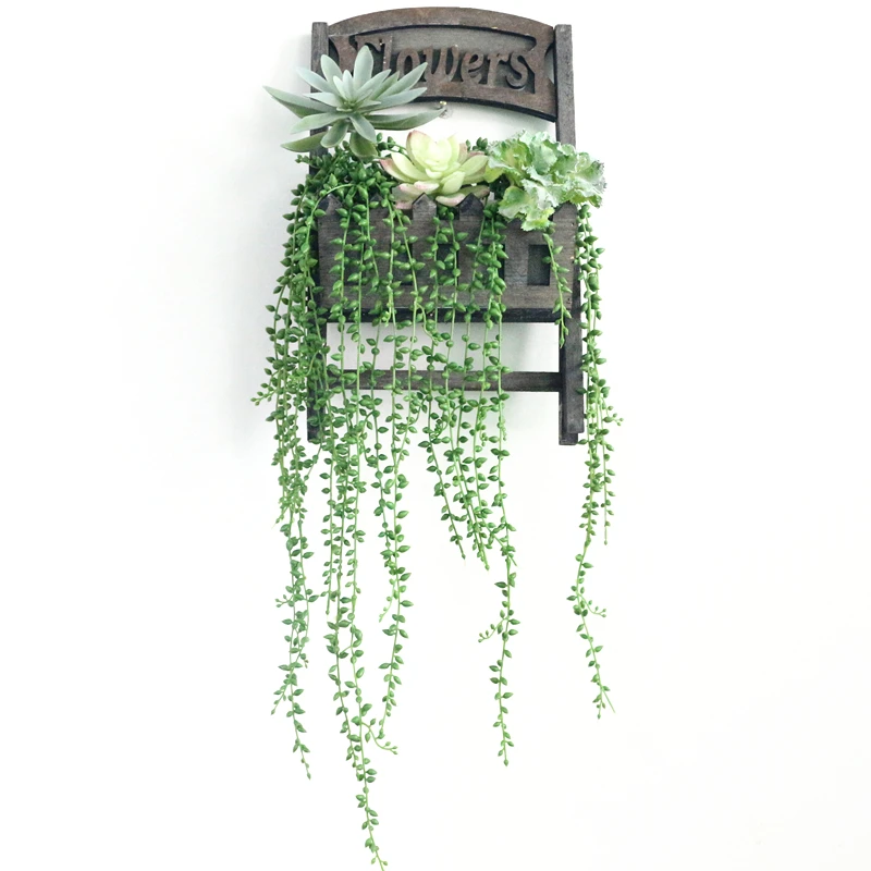 JAROWN Simulation Succulent Plants Artificial Lover Tears Green Rattan Wall Hangings Home Garden DIY Wedding Party Leisure Decor (4)