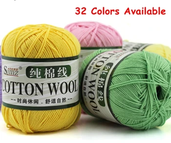 

Wholesale! 8pieces/lot 400g Cotton Knitting Yarn High Quality Baby Yarn, 2.25mm needle Free shipping