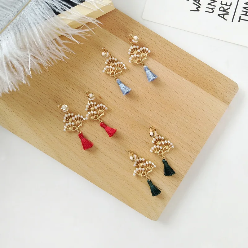 

DoreenBeads Fashion 2019 Zephyr Drop Earrings Gold Tree Connector Colorful Fringe Romantic Jewelry Trendy Women Earrings,1 Pair