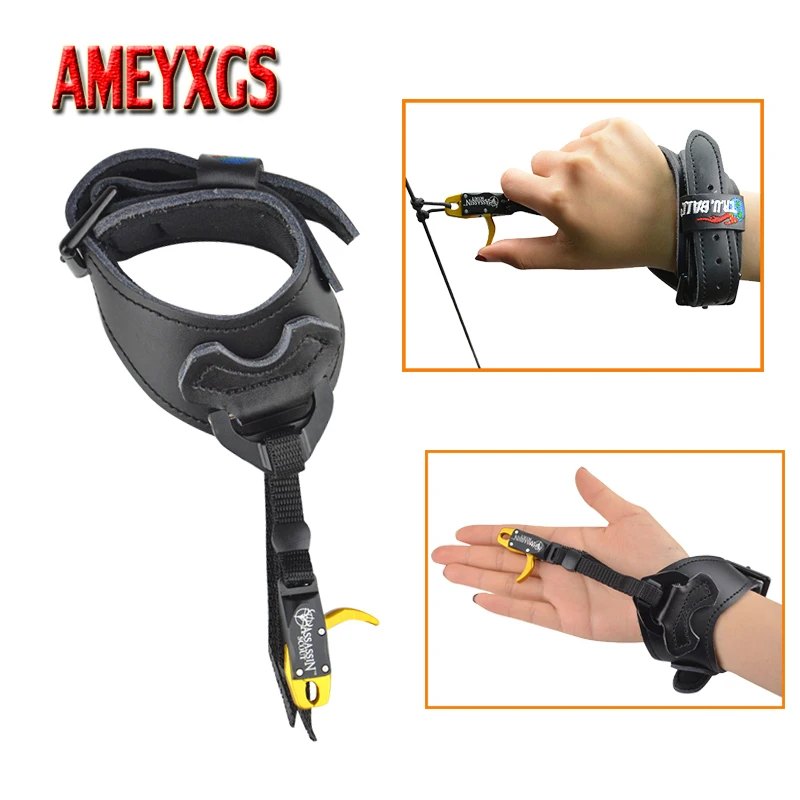 

1pc Archery Release Aid Adjustable Buckle Trigger Caliper Strap Wrist Release For Compound Bow Shooting Hunting Accessories