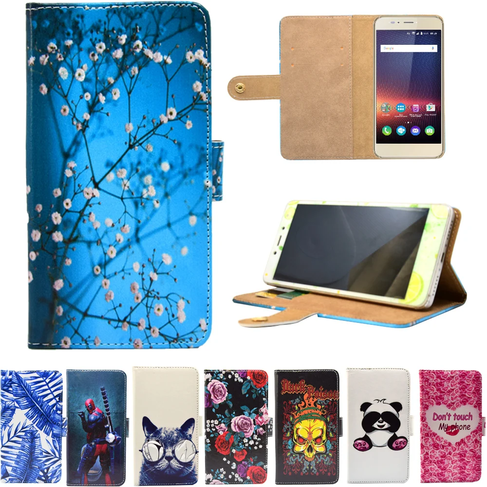 

PU Leather Phone Case Cartoon Flip Wallet Stand Cover for BQ BQ-5521 Strike Power Max 5522 Next 5525 Practic 5590 Spring