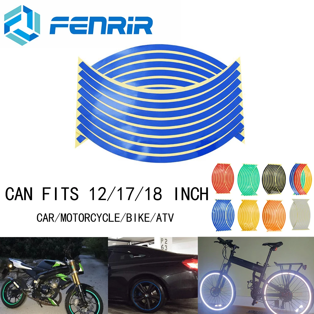 Светоотражающие наклейки FENRIR на мотоциклетные колеса лента для езды велосипеде
