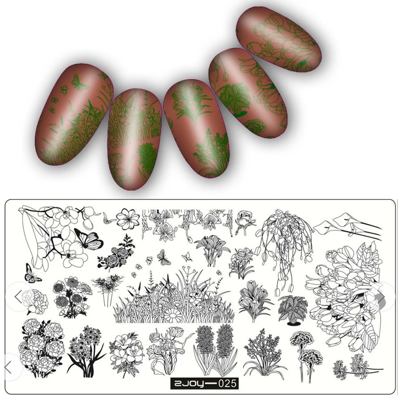 Новое поступление 30 дизайнов для дизайна ногтей штамповочная пластина высокого качества шаблон для маникюра