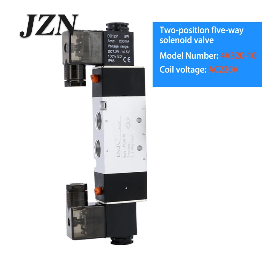 

Free shipping ( 1 PCS ) 3V310-10 solenoid pneumatic valve cylinder commutation control double coil two five-way