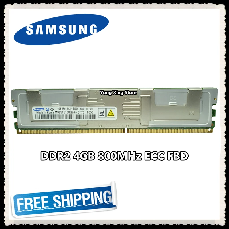

Samsung DDR2 4GB 8GB 800MHz Server memory PC2-6400F ECC FBD FB-DIMM Fully Buffered RAM 240pin 6400 4G 2Rx4