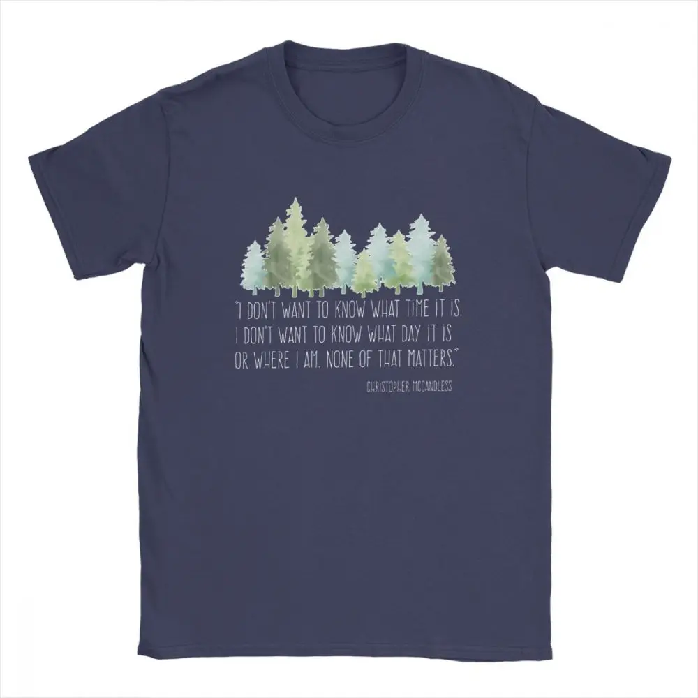 Into The Wild With Christopher McCandless T-Shirt Men Hiking Camping Outdoors Novelty Tees Crewneck Cotton Clothes Gift T Shirt Into The Wild With Christopher McCandless T-Shirt Men Hiking Camping Outdoors Novelty Tees Crewneck Cotton Clothes Gift T Shirt