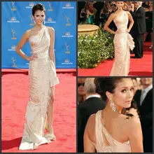 Платья знаменитостей на одно плечо длина до пола русалка без рукавов Аппликации длинное вечернее официальное платье платья