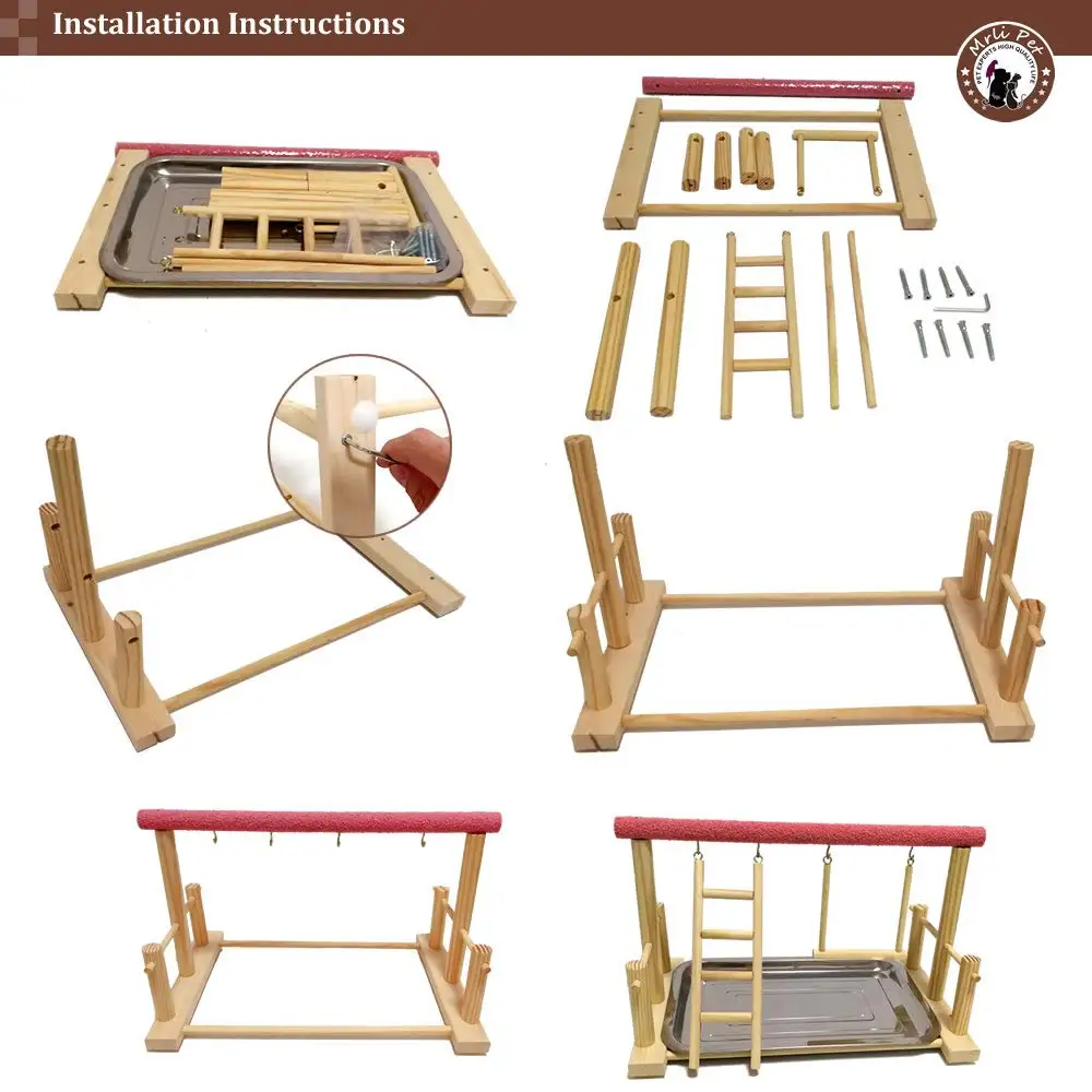 Pet Parrot Playstand птица стойка для приставки Cockatiel игровая площадка деревянный окунь тренажерный зал манеж с Лестничные Качели игрушки палатка для животных