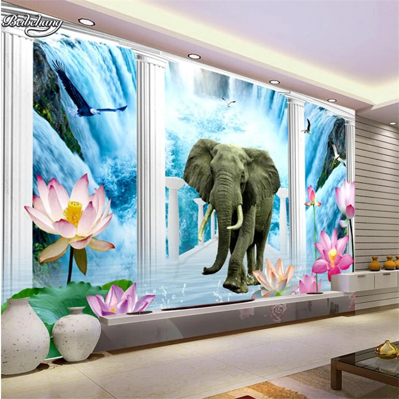 Beibehang 3D римские колонны каньон из слона фон для телевизора большие