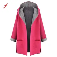 Пальто больших размеров для женщин, модное пальто, куртка средней длины, женская верхняя одежда с длинным рукавом, куртка, повседневное осеннее Свободное пальто, пальто