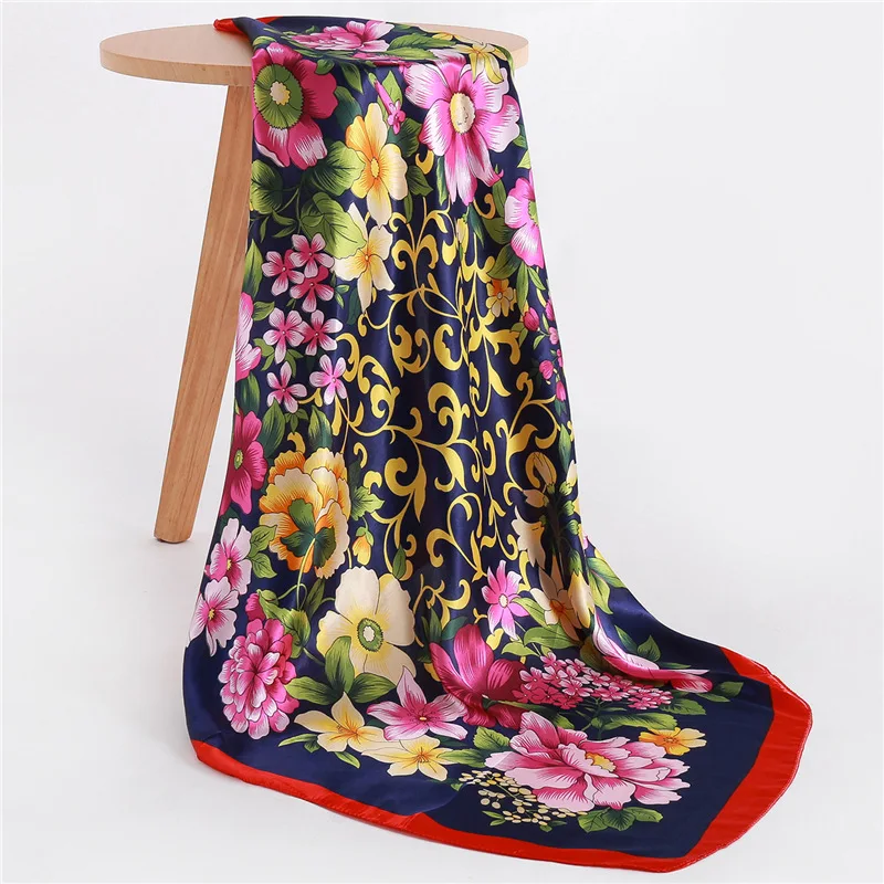 Женская сумка с ручкой и принтом многофункциональный головной платок Femme Foulard Soie