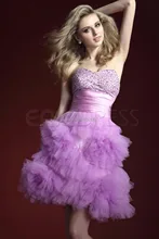 Erstaunlich Kurzen Ballkleid Perlen Strass Tiered Schatz Best Selling Cocktail Homecoming Kleider Junior Prom Kleider