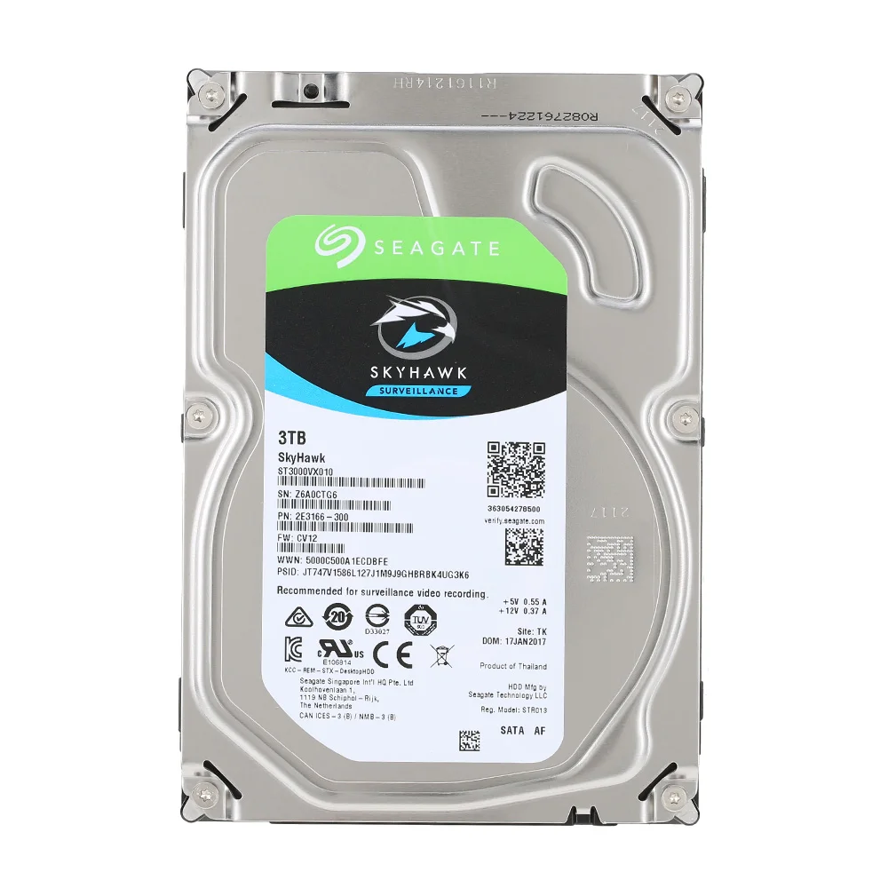 

Seagate 3TB Video Surveillance HDD Internal Hard Disk Drive 7200 RPM SATA 6Gb/s 3.5-inch 64MB Cache ST3000VX000 HDD For Security