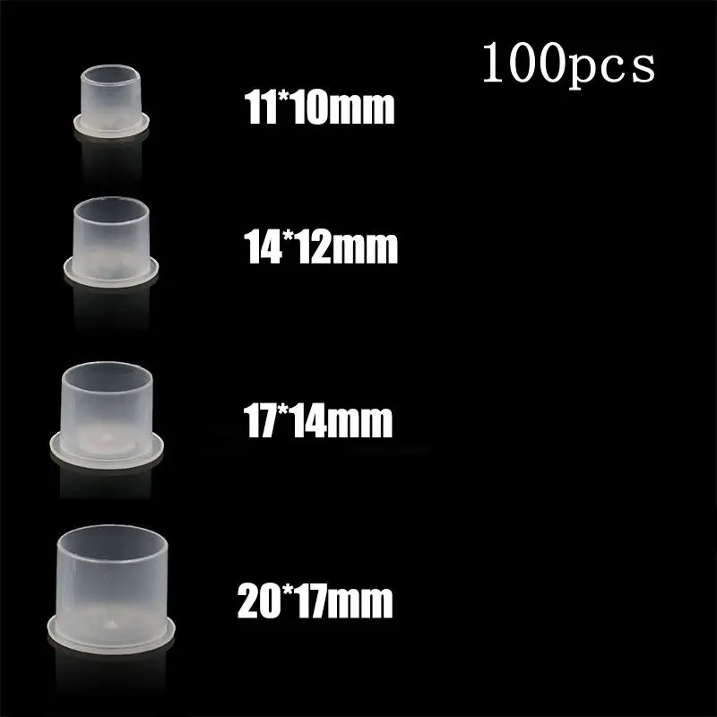 100pcs Disposable tattoo ink cups brand Sterile Self standing ink caps