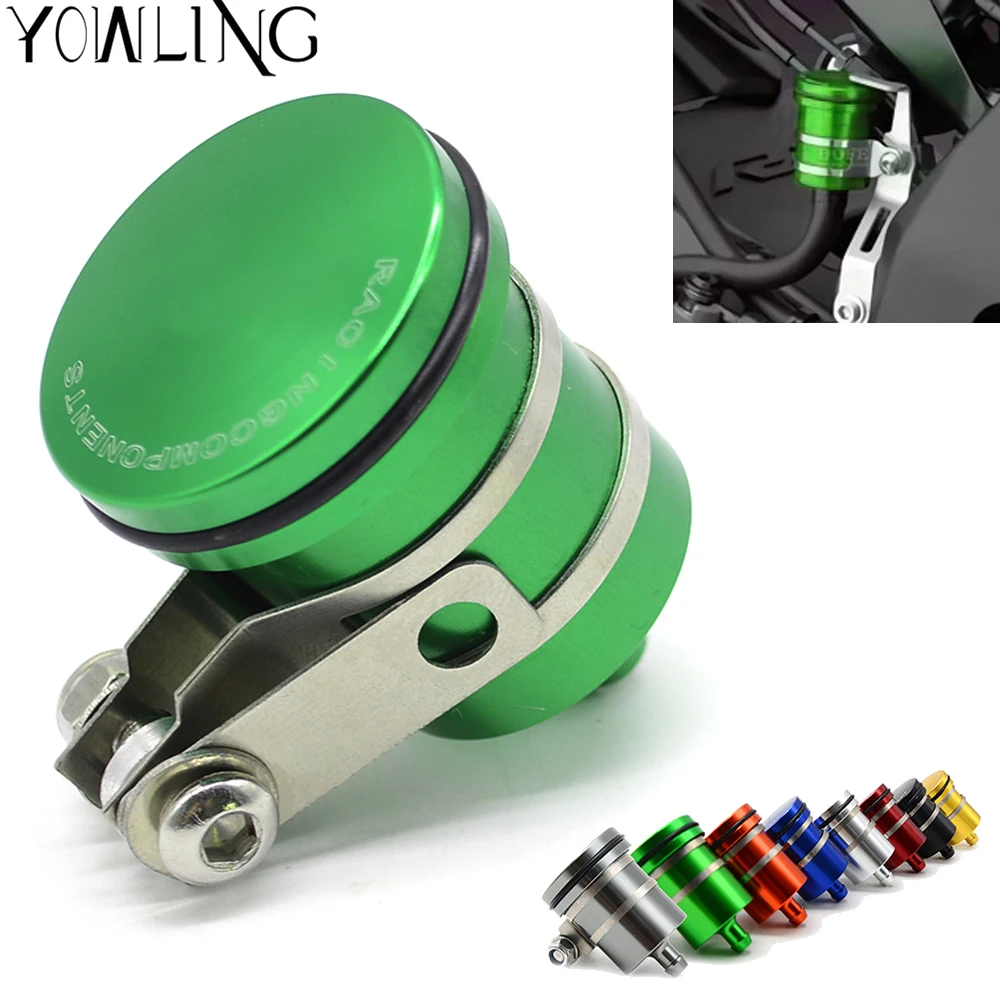 

CNC Rear Brake Fluid Reservoir Oil Cup Cover For Kawasaki Ninja 250R 300 500R 600R 750R ZX10 ZX12R ZX6R ZX9R ZX14R Z750 Z1000