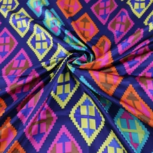 100 см* 148 см Этническая атласная ткань с принтом в клетку, красочная подкладка в клетку, подкладка для багажа, швейная ткань Tissu