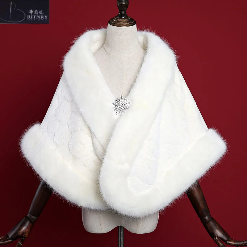 ivory faux fur bolero