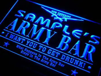 

tq-tm Name Personalized Custom Army Man Cave Bar Beer Neon Sign with On/Off Switch 7 Colors 4 Sizes