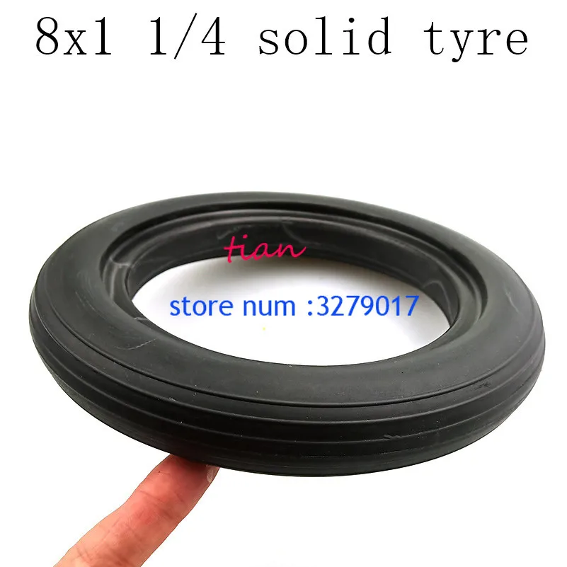 

Hot Sale High Performance 8x1 1/4 Non Inflation Solid Tyre with Good Quality for Electric Scooter 8*1 1/4 Solid Tire
