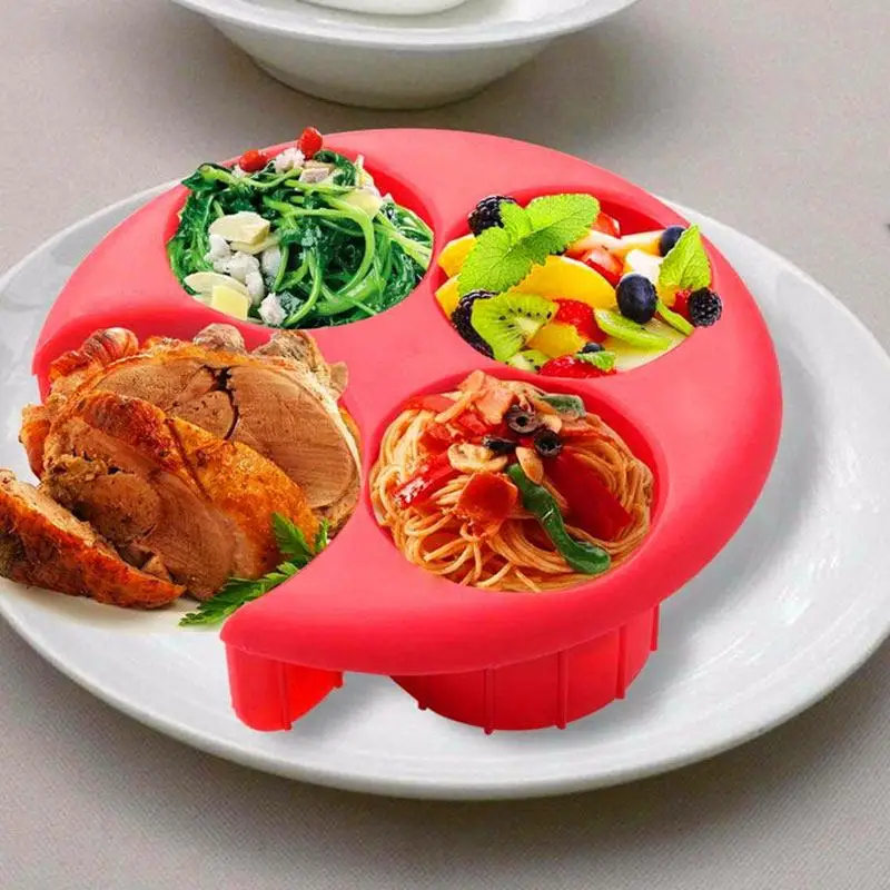 

1PC Meal Measure Portion Control Cooking Tools Food Plate Lose Weight Tool Kitchen Food Eco-Friendly Plate Meal Dinnerware