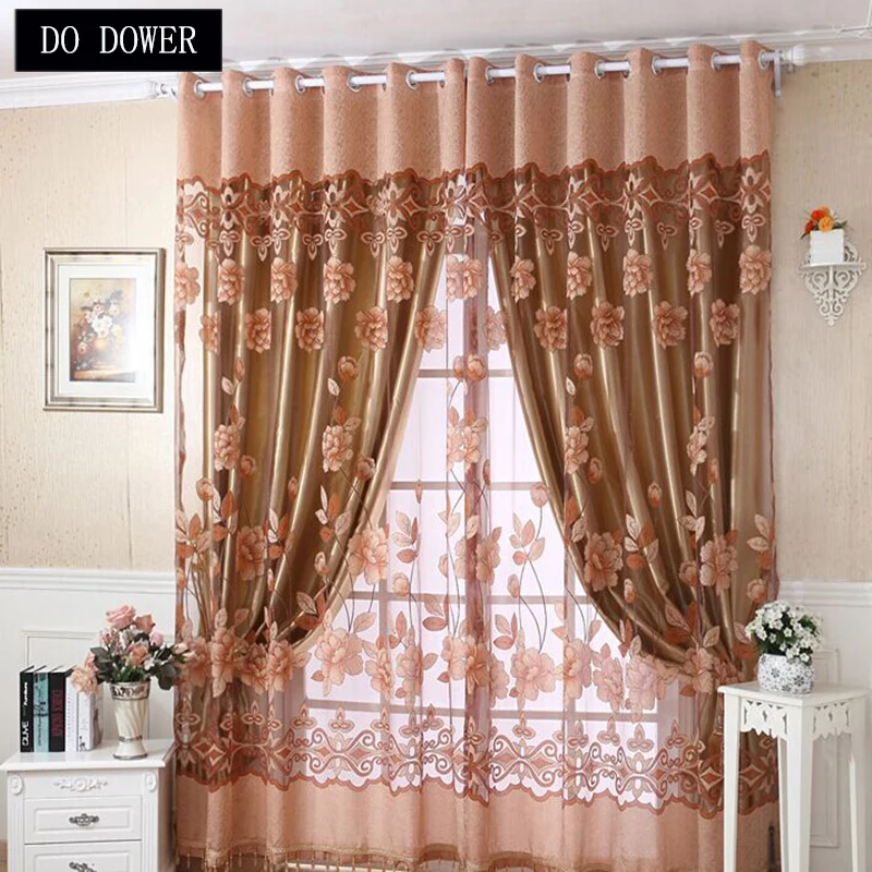 Precio para el tratamiento de la ventana bordado cortina transparente Tulle Cortinas ciegas para sala balcón decoración del hogar 2018 Venta caliente Precio para el tratamiento de la ventana bordado cortina transparente Tulle Cortinas ciegas para sala balcón decoración del hogar 2018 Venta caliente