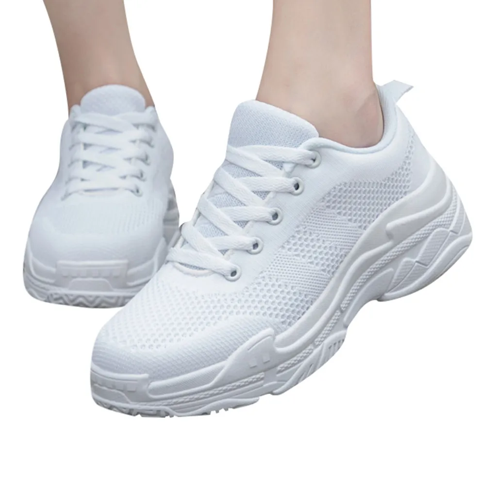

Running Shoes for women Light Sports Women's Solid Color Mesh Breathable Shoes Sneakers Fashion Platform Casual Shoes#g4