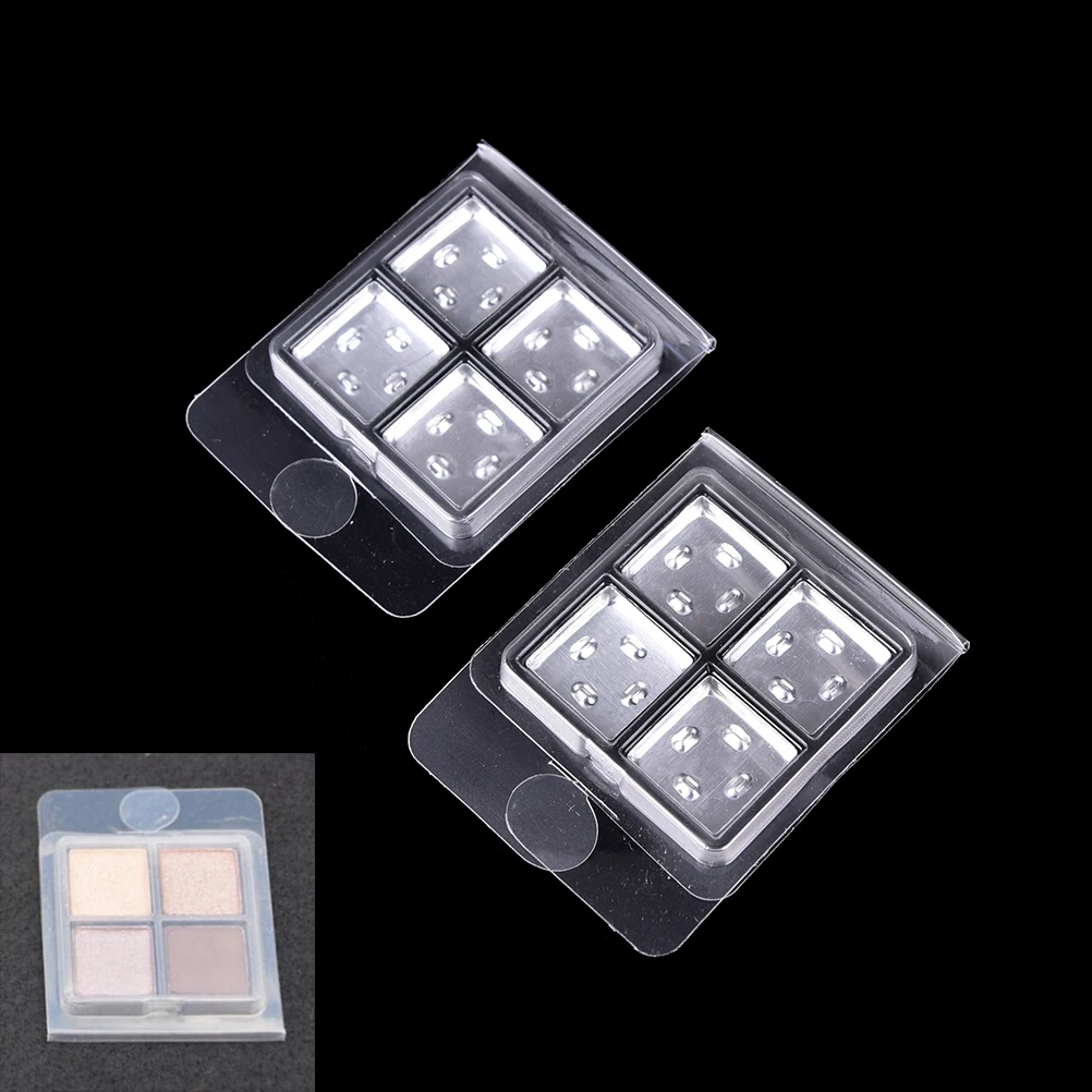 New Arrival 2 Set Empty Cosmetic Blusher Compact Aluminium Cases Eyeshadow Case Palettes Pans Eye Shadow Container | Красота и