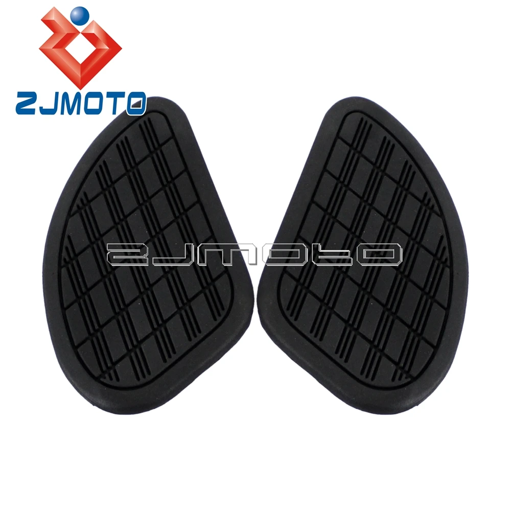 Motorcycle Black Vintage Classic Style Gas Tank Knee Pad Side Panels