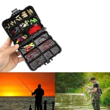 128 шт. коробка для рыболовных снастей крючки Вертлюги Вес рыболовные стопоры для грузил разъемы блестящие приманки набор инструментов для рыбалки