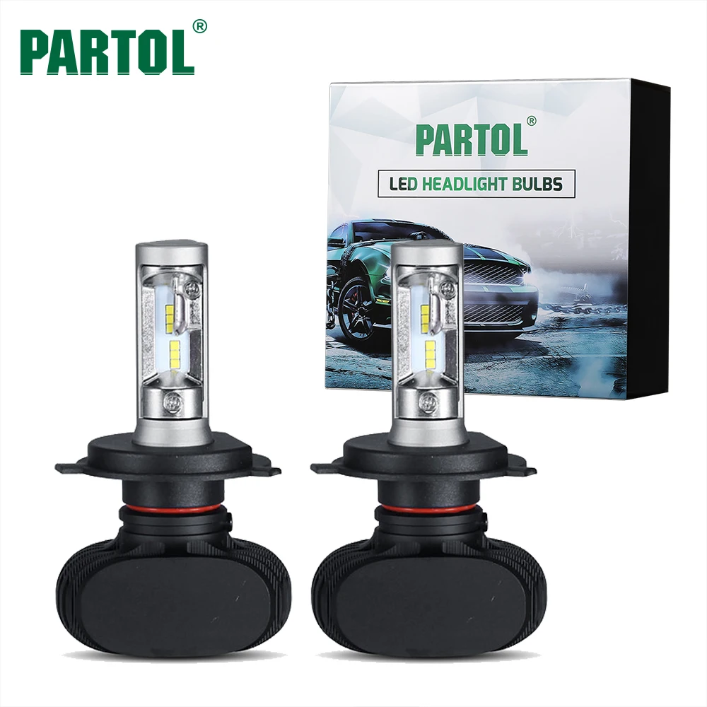 Partol Car LED Headlight Kit H4 H7 HB3 9005 HB4 9006 H11 H13 LED Bulbs CSP