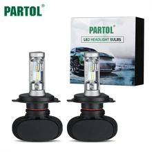 Partol автомобиля светодиодный фар комплект H4 H7 HB3 9005 HB4 9006 H11 H13 светодиодный лампы CSP 50 Вт 8000lm 6500 К светодиодный светильник авто фары 12 В 24 В светодиодный