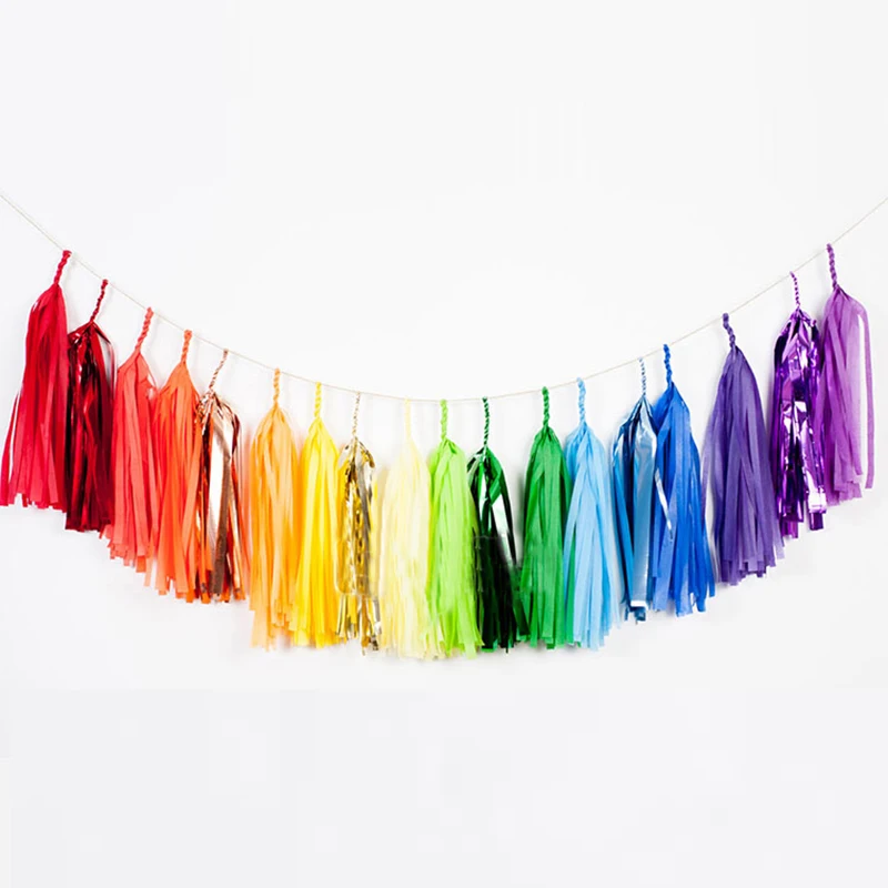 

5 sheets/lot Tissue Paper Tassels DIY Garland Multi-use for Wedding Baby Shower Decoration Birthday Party Unicorn Party Supplies