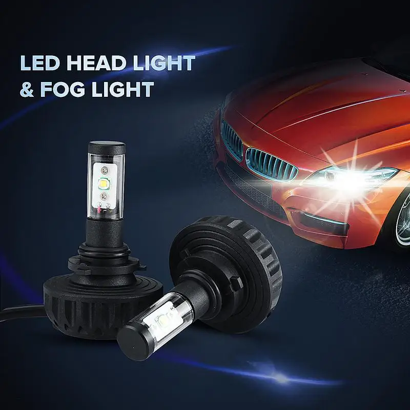 

2x Car H11 For CREE LED Chip Headlight Fog Light Bulb Lamp Kit 40W External Lights Running Light 12V-24V Work Light Single Beam