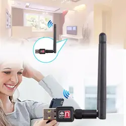 Горячая продажа мини ПК wifi адаптер 150 м Wi-Fi антенна с USB Беспроводная компьютерная Сетевая Карта 802.11n/g/b LAN + антенна Продвижение Новый