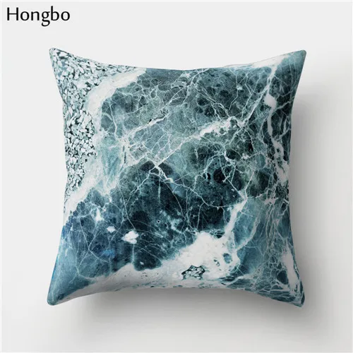 Hongbo 1 шт., разноцветный чехол для подушки с мраморным принтом, чехол для подушки, наволочка для кровати, квадратный чехол для автомобиля, дивана, Декор для дома - Цвет: 12