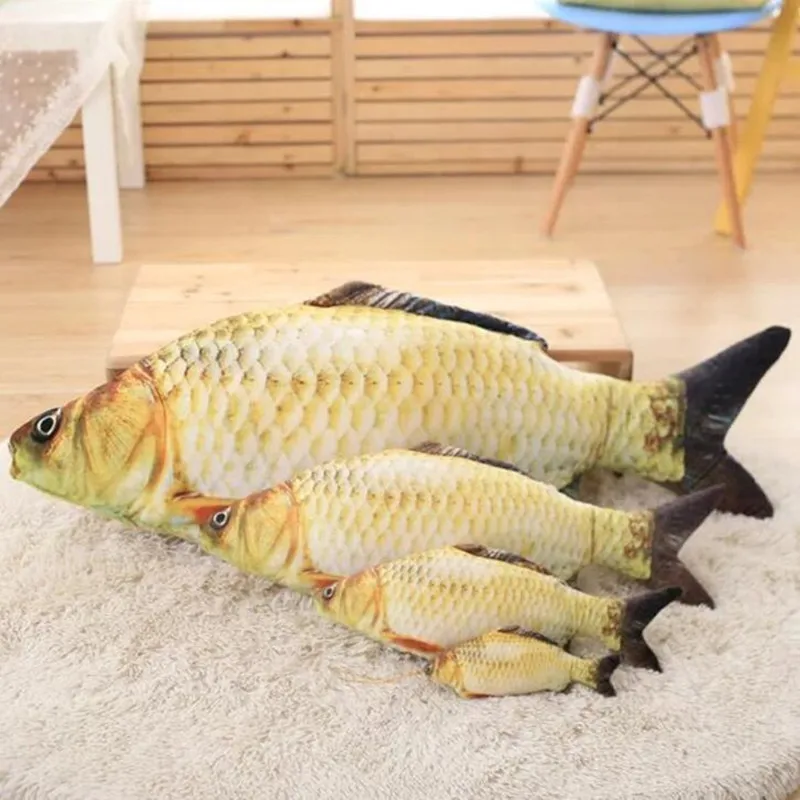 

CXZYKING Creative Simulation Carp Salted Fish Dolls Animal Pattern Pillow Cushion Plush Toys Anime Pet Children's Toys