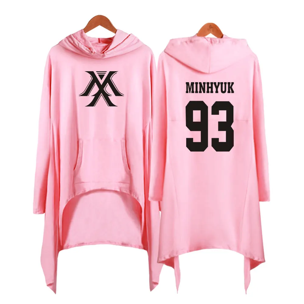 Прямая поставка Monsta x платье Мода Женская толстовка с капюшоном Monsta x женская одежда kpop одежда пуловер